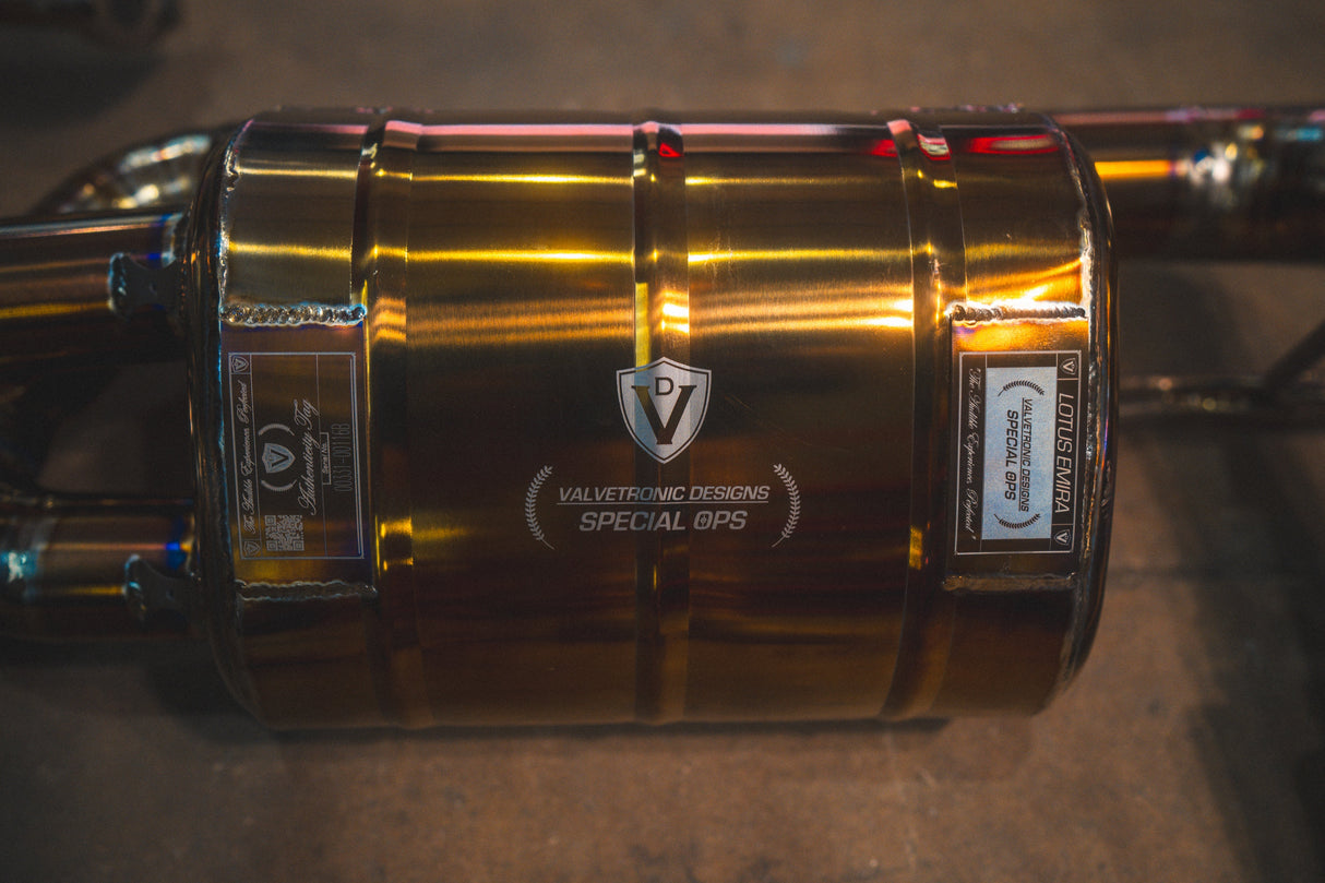 Lotus Emira Valved Sport Exhaust System Valvetronic Designs