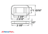 Rectangular Rubber Grommet, fits 2 1/2" Marker Lights - Optronics
