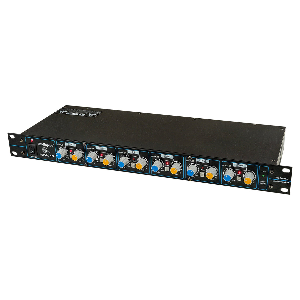 6 Zones Ultra Low Noise Audio Distributor (ADP-ZC-106) Audiopipe