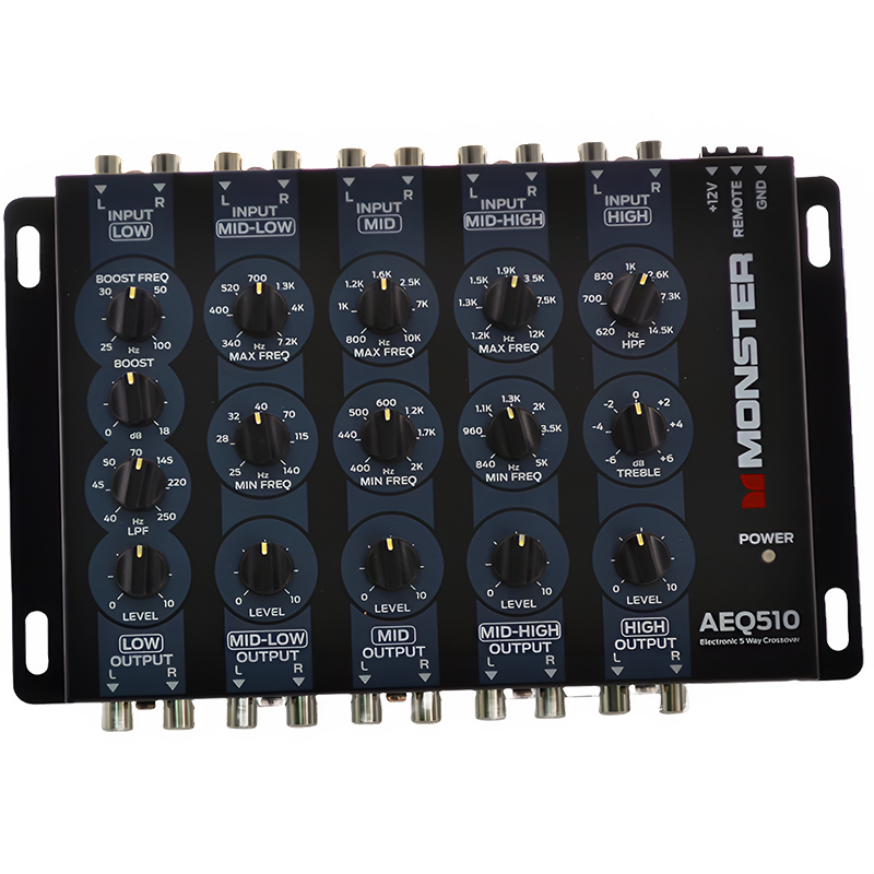 Monster AEQ510 5-Way Electronic Crossover + Line Driver Monster Audio
