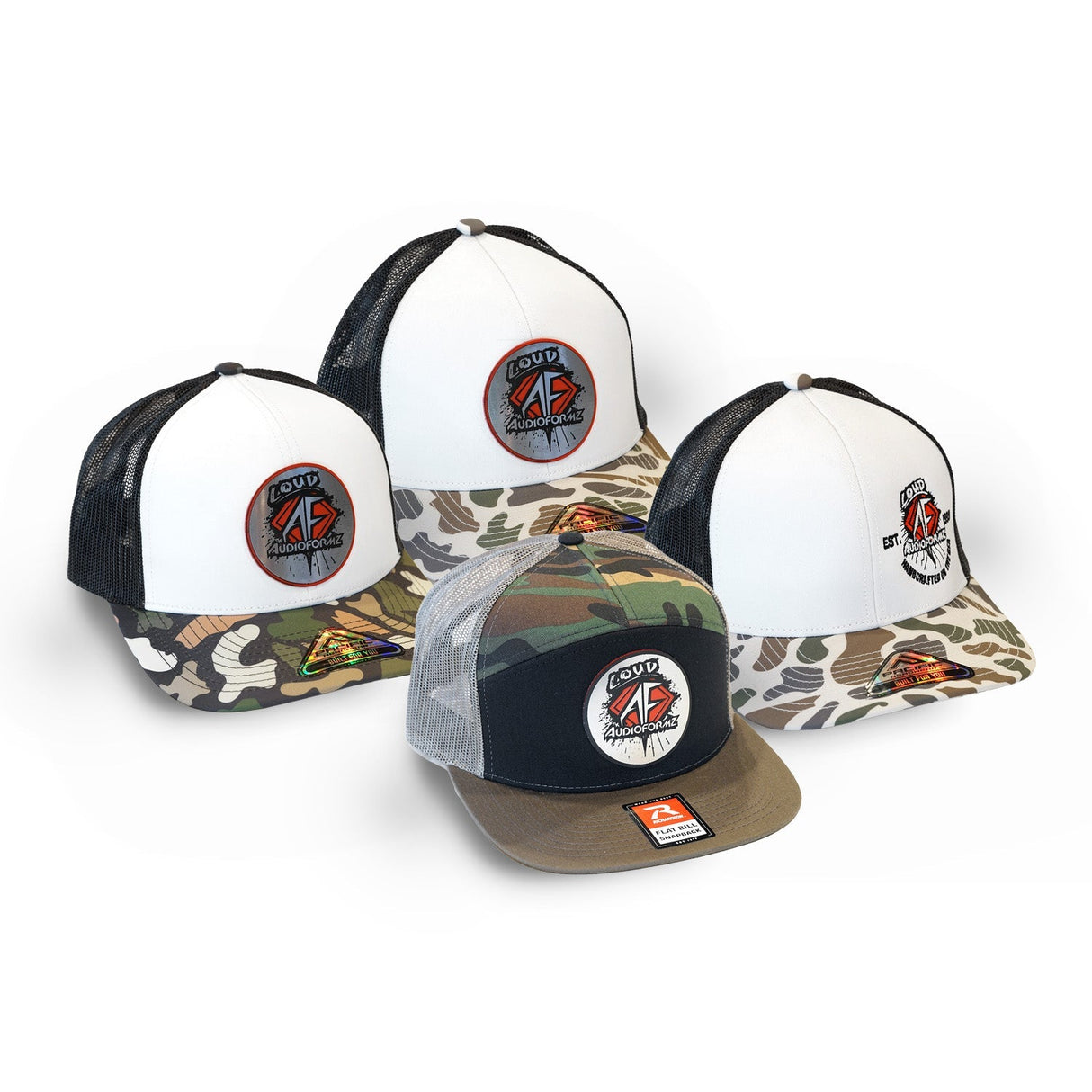 AudioFormz Camo Snapback Hats Universal-Fit