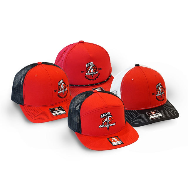AudioFormz Red Snapback Hats Universal-Fit