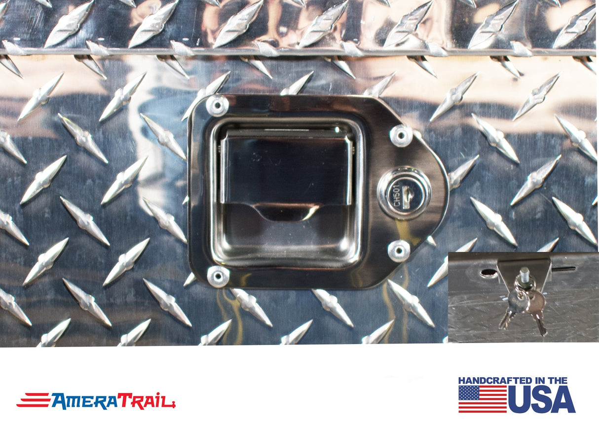 A Frame Diamond Plate Toolbox, Weather Tight w/ Locking Latch - RDS
