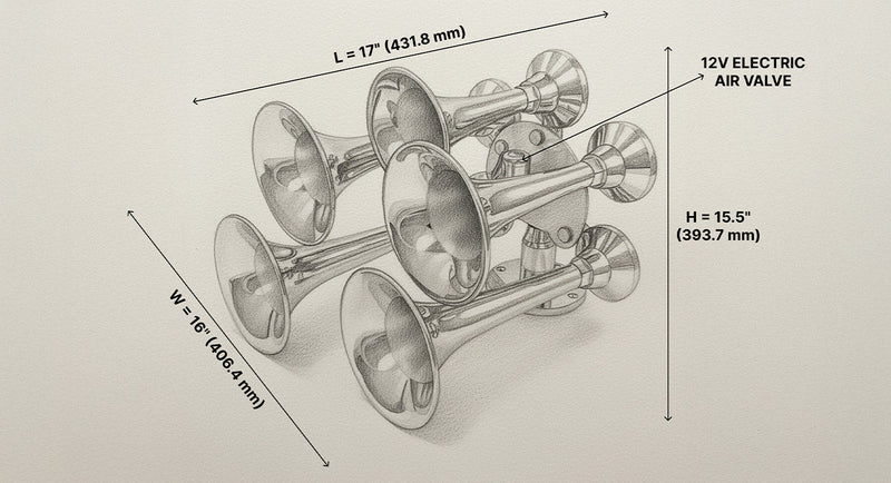Admiral Train Horn Kit