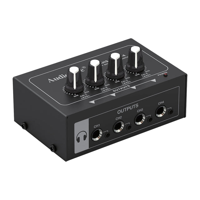 4-Channel Headphone Splitter/Amplifier (AHS-3514-4) Audiopipe