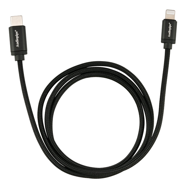 USB C To 8 Pin Cable (AIQ-TYCLIT-3BLK) Audiopipe