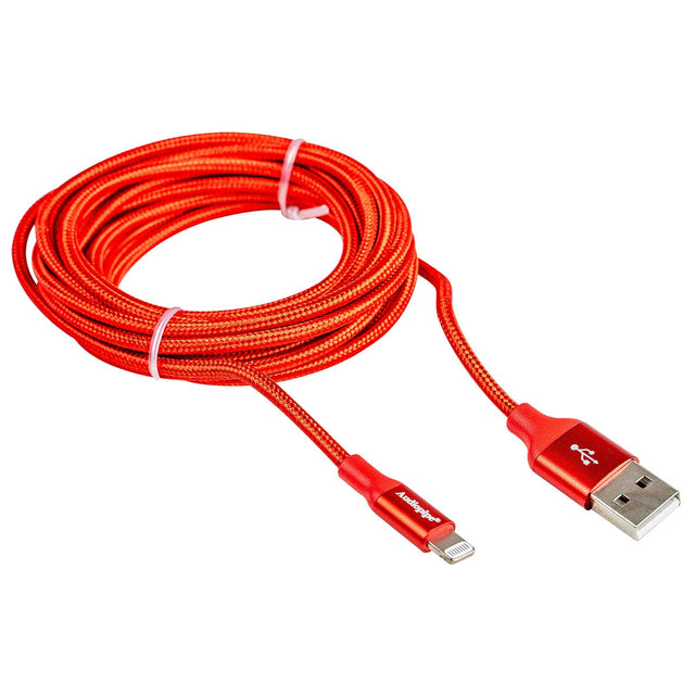 10Ft Lightning Charge/Sync Cable (AIQ-USBLIT-10RED) Audiopipe