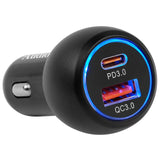 2 Ports USB-A+C Car Charger (AIQ-V12-UC-QC3) Audiopipe