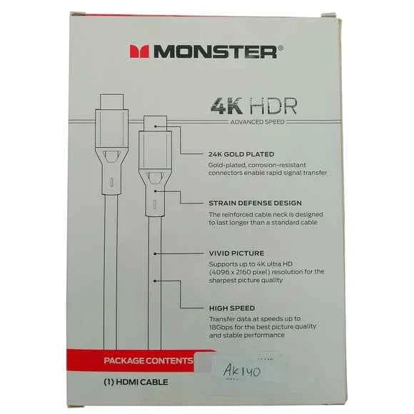 Monster 12 Foot Heavy Huty HDMI Cable in Black TekShack