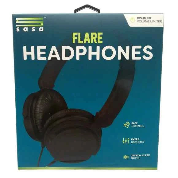 Sasa Flare Black Wired Over Ear Headphones Sasa