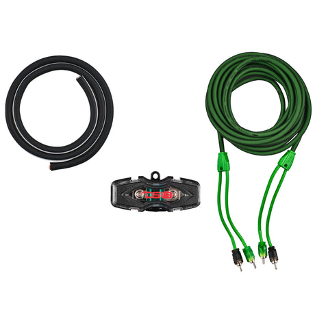 4-GA Amplifier Installation Wiring Kit - Green DS18