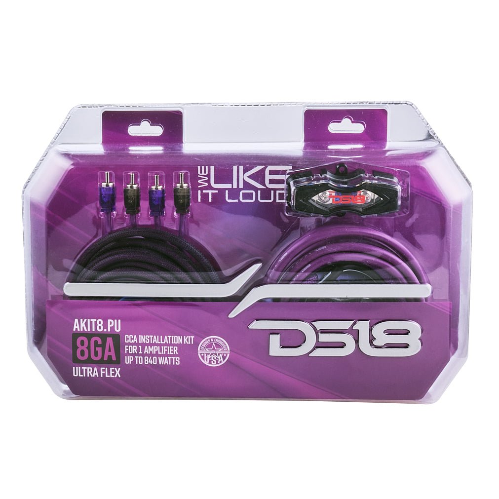 8-GA Amplifier Installation Wiring Kit - Purple DS18