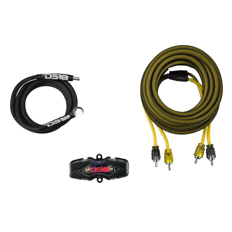 8-GA Amplifier Installation Wiring Kit - Yellow