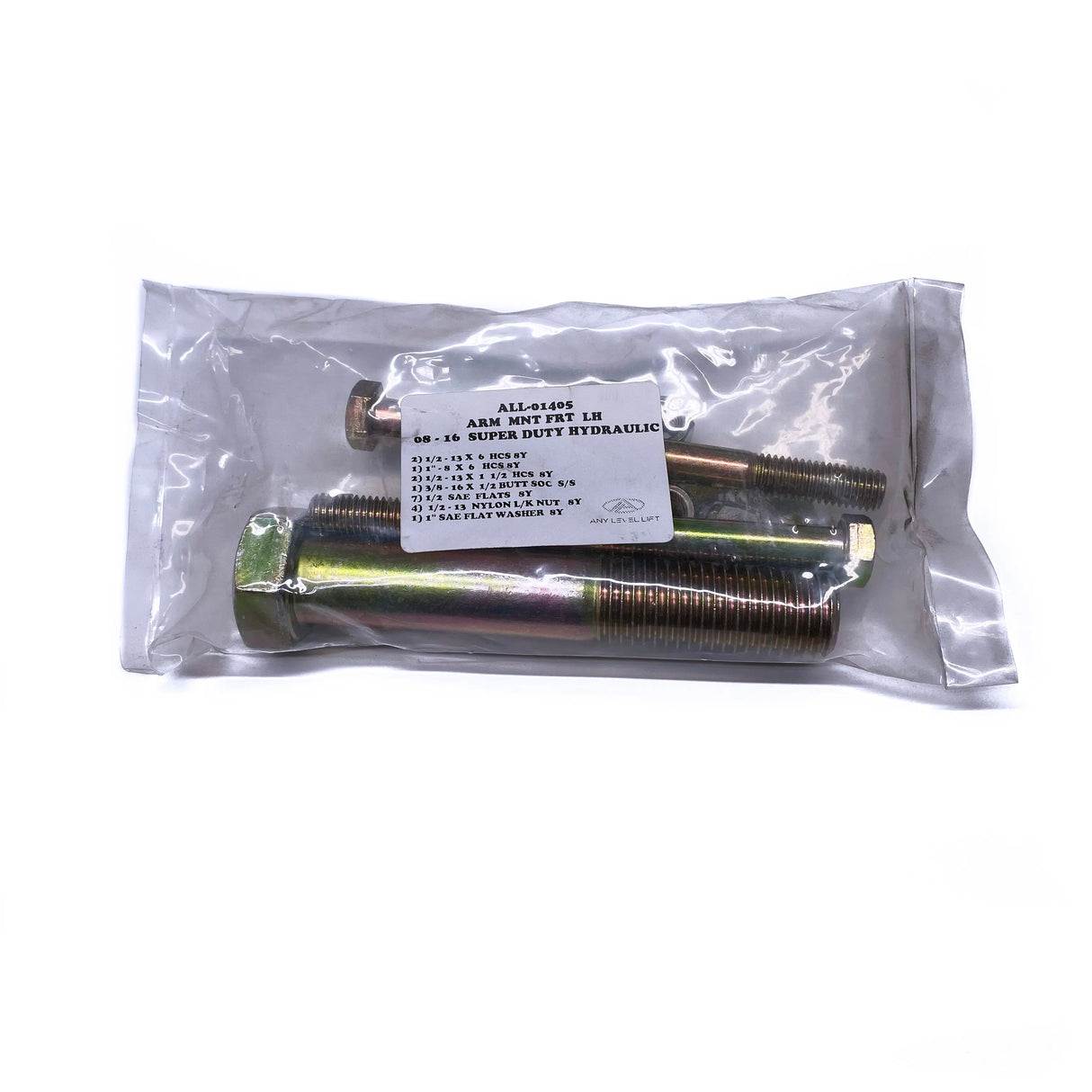 Arm Mount Front LH Hardware Kit (08-16 Super Duty, Hydaulic) Any Level Lift