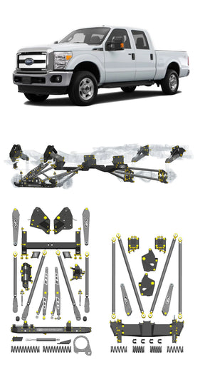 Any Level Lift - Base System, 0"-13": F-250/F-350, Single Rear Wheel (2011-2016) WHOLESALE Any Level Lift