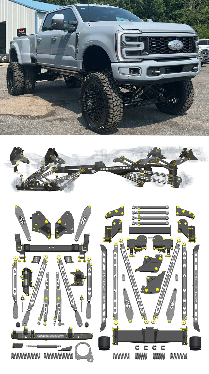Any Level Lift - Base System, 0"-13": F-350 Dual Rear Wheel (2023+) Any Level Lift