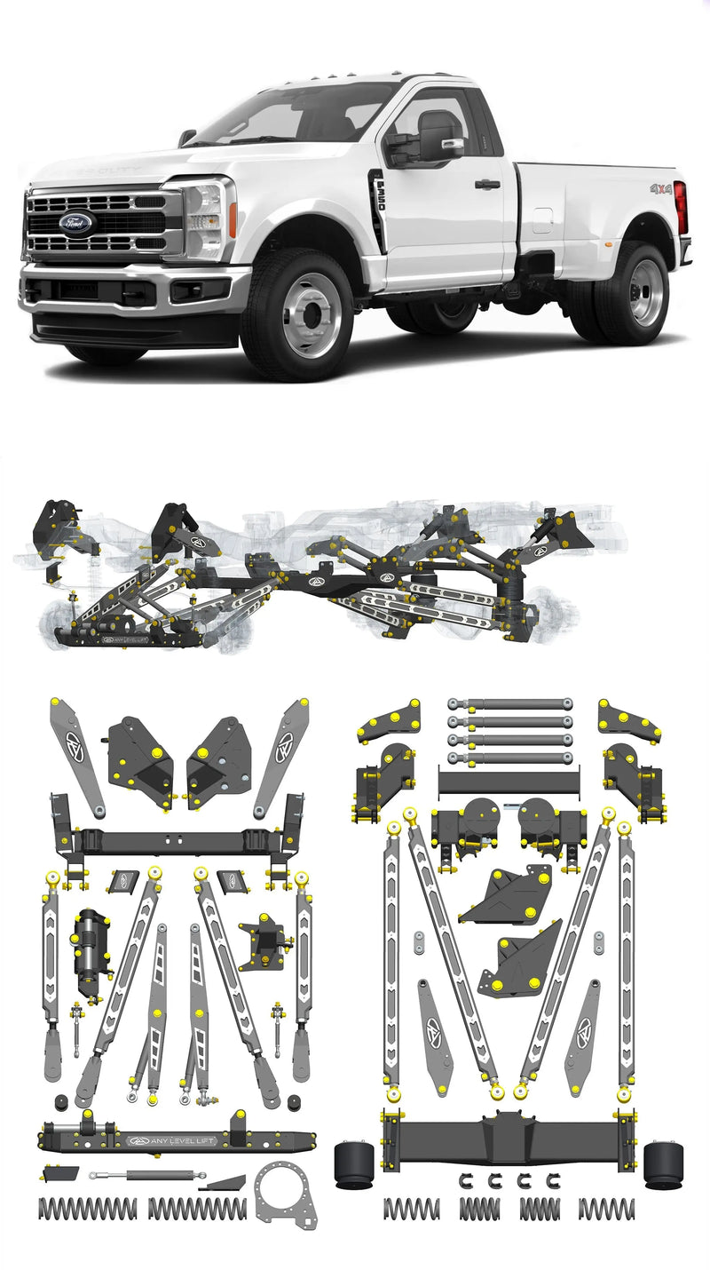 Any Level Lift - Base System, 0"-13": F-350 Dual Rear Wheel (2023+) Any Level Lift