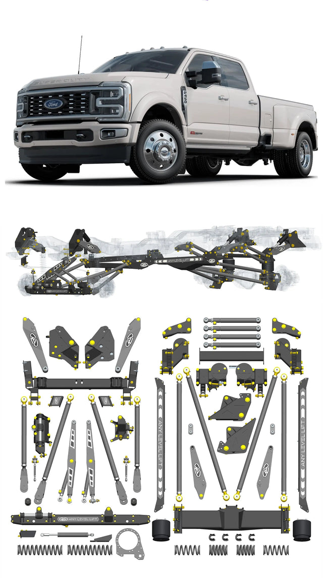 Any Level Lift - Base System, 0"-13": F-450 Dual Rear Wheel (2023+) WHOLESALE Any Level Lift