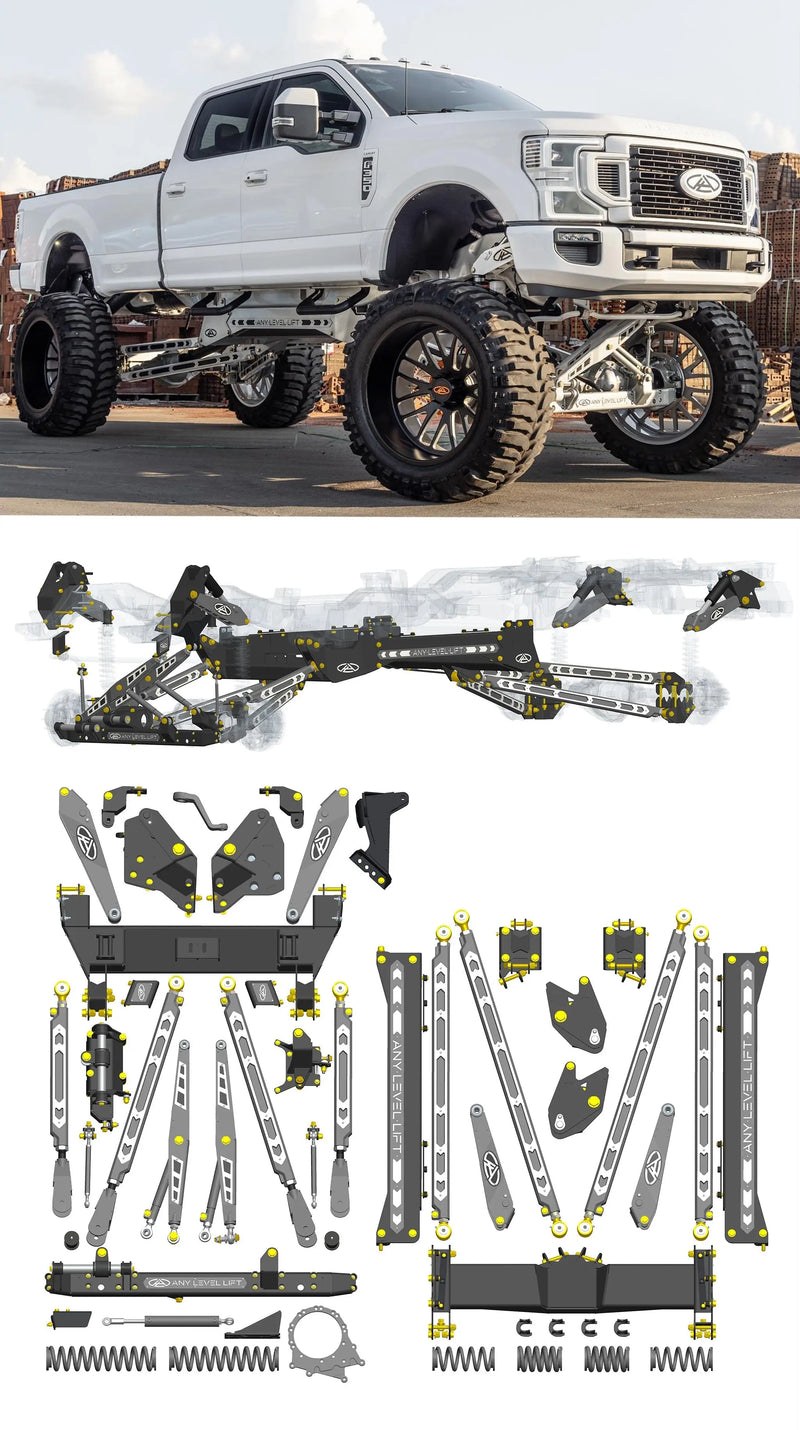 Any Level Lift - Base System, 4"-17": F-250/F-350, Single Rear Wheel (2017-2022) Any Level Lift