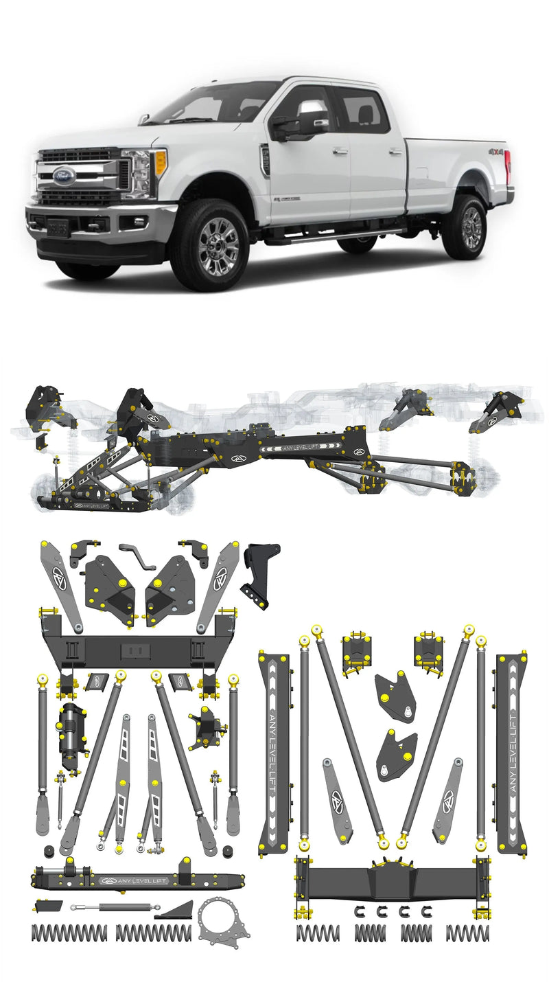 Any Level Lift - Base System, 4"-17": F-250/F-350, Single Rear Wheel (2017-2022) Any Level Lift