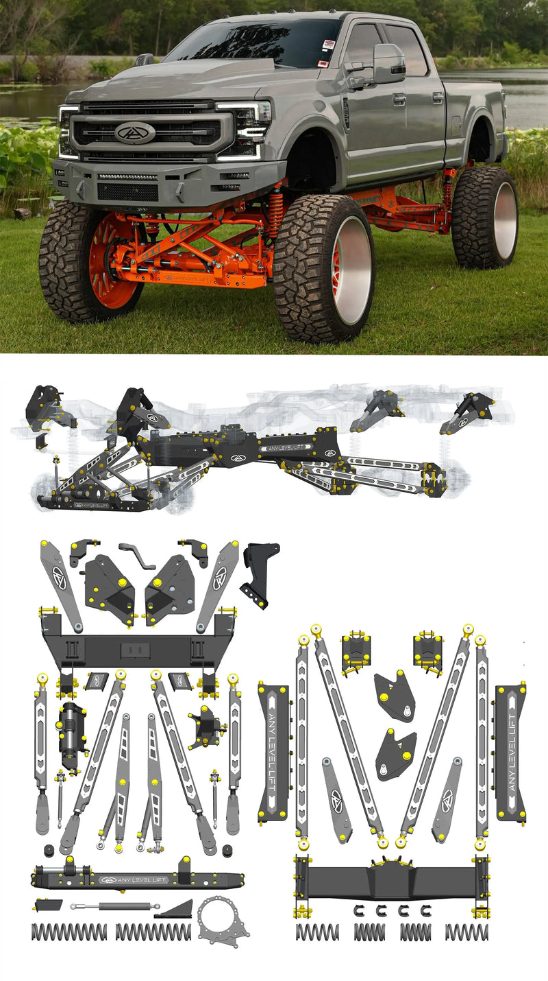 Any Level Lift - Base System, 4"-17": F-250/F-350, Single Rear Wheel (2017-2022) Any Level Lift