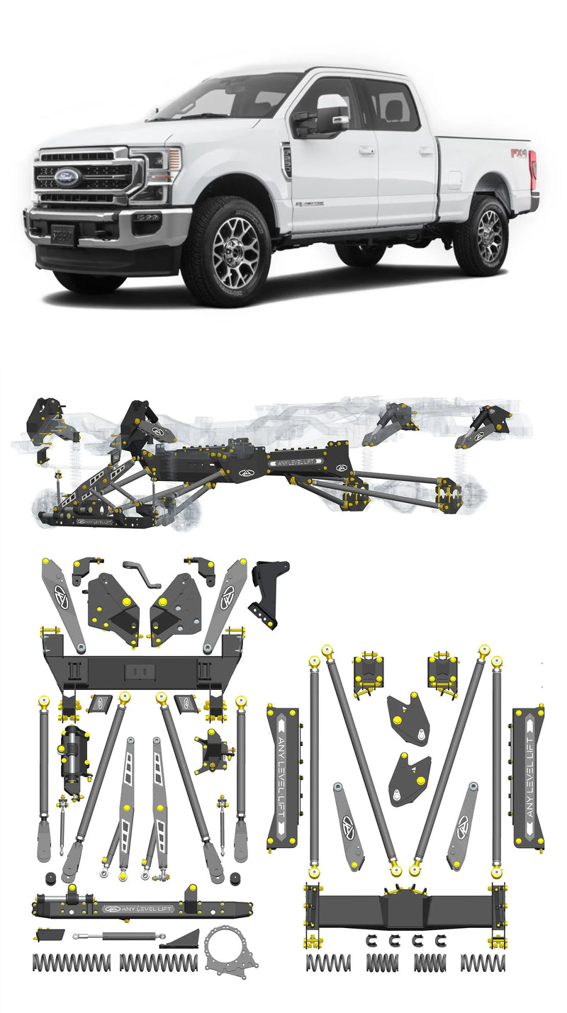 Any Level Lift - Base System, 4"-17": F-250/F-350, Single Rear Wheel (2017-2022) Any Level Lift
