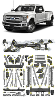 Any Level Lift - Base System, 4"-17": F-350 Dual Rear Wheel (2017-2022) WHOLESALE Any Level Lift