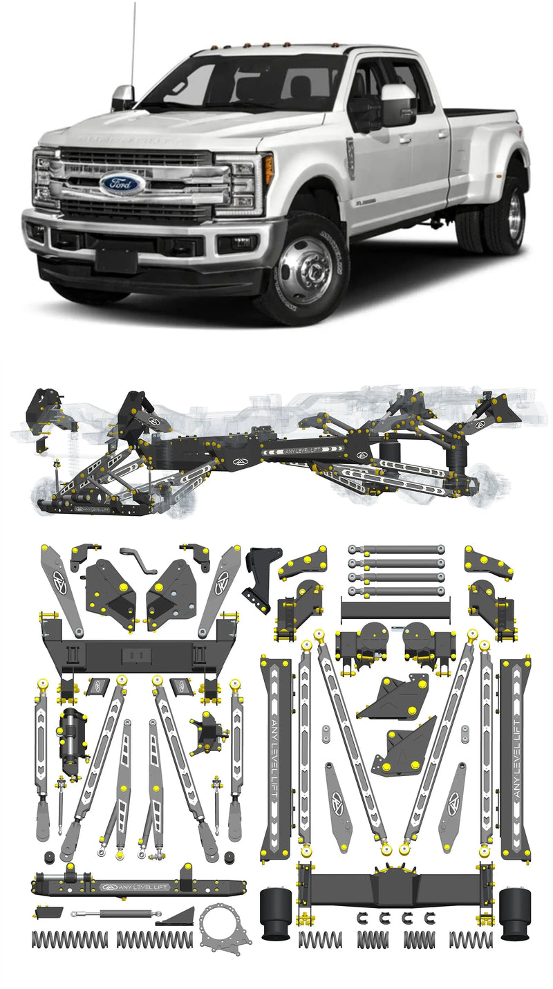 Any Level Lift - Base System, 4"-17": F-350 Dual Rear Wheel (2017-2022) WHOLESALE Any Level Lift