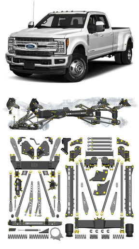 Any Level Lift - Base System, 4"-17": F-350 Dual Rear Wheel (2017-2022) Any Level Lift