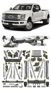Any Level Lift - Base System, 4"-17": F-450 Dual Rear Wheel (2017-2018) Any Level Lift