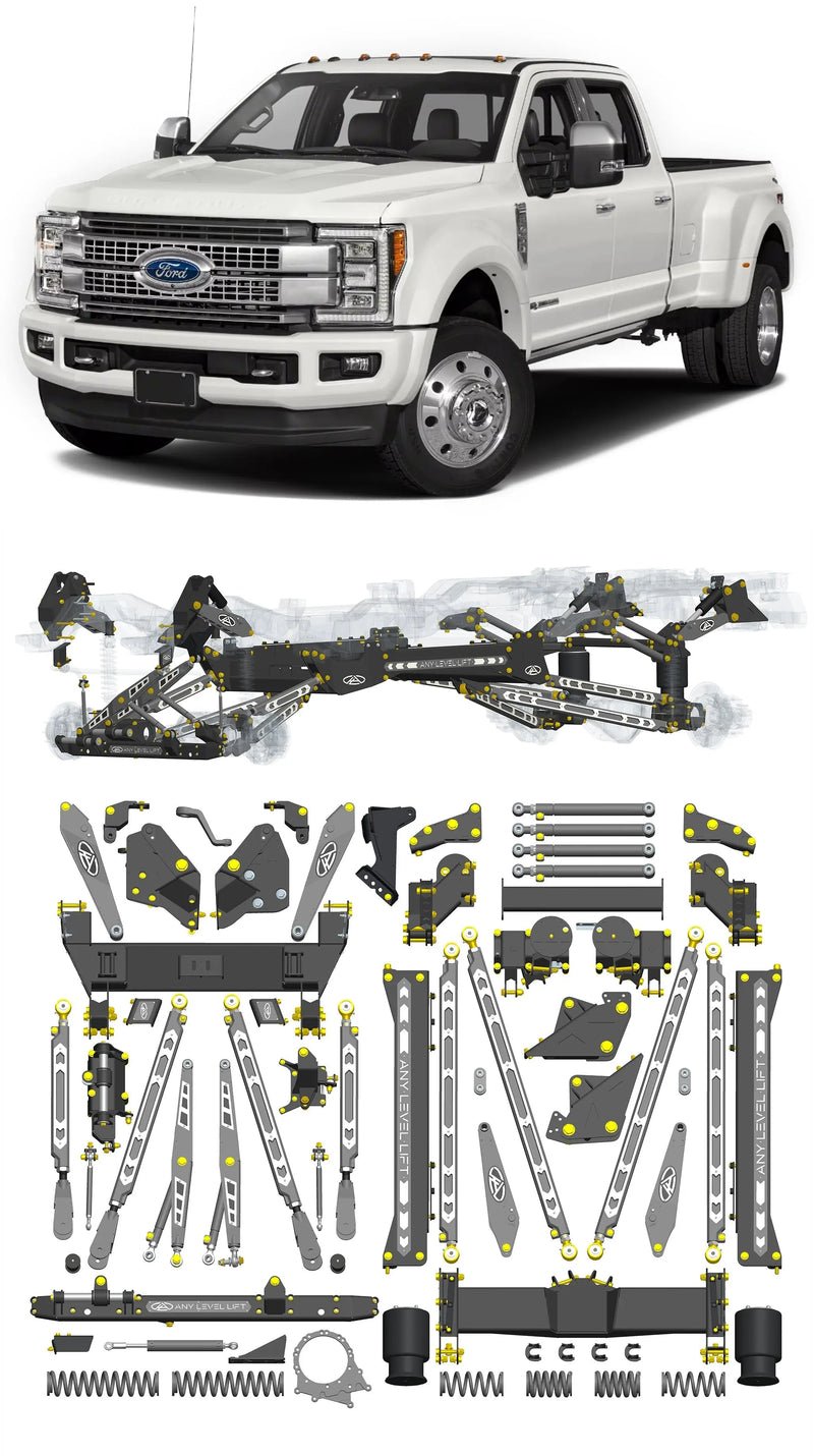 Any Level Lift - Base System, 4"-17": F-450 Dual Rear Wheel (2017-2018) Any Level Lift