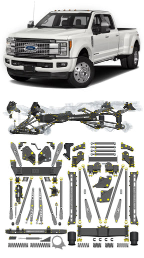Any Level Lift - Base System, 4"-17": F-450 Dual Rear Wheel (2017-2018) Any Level Lift