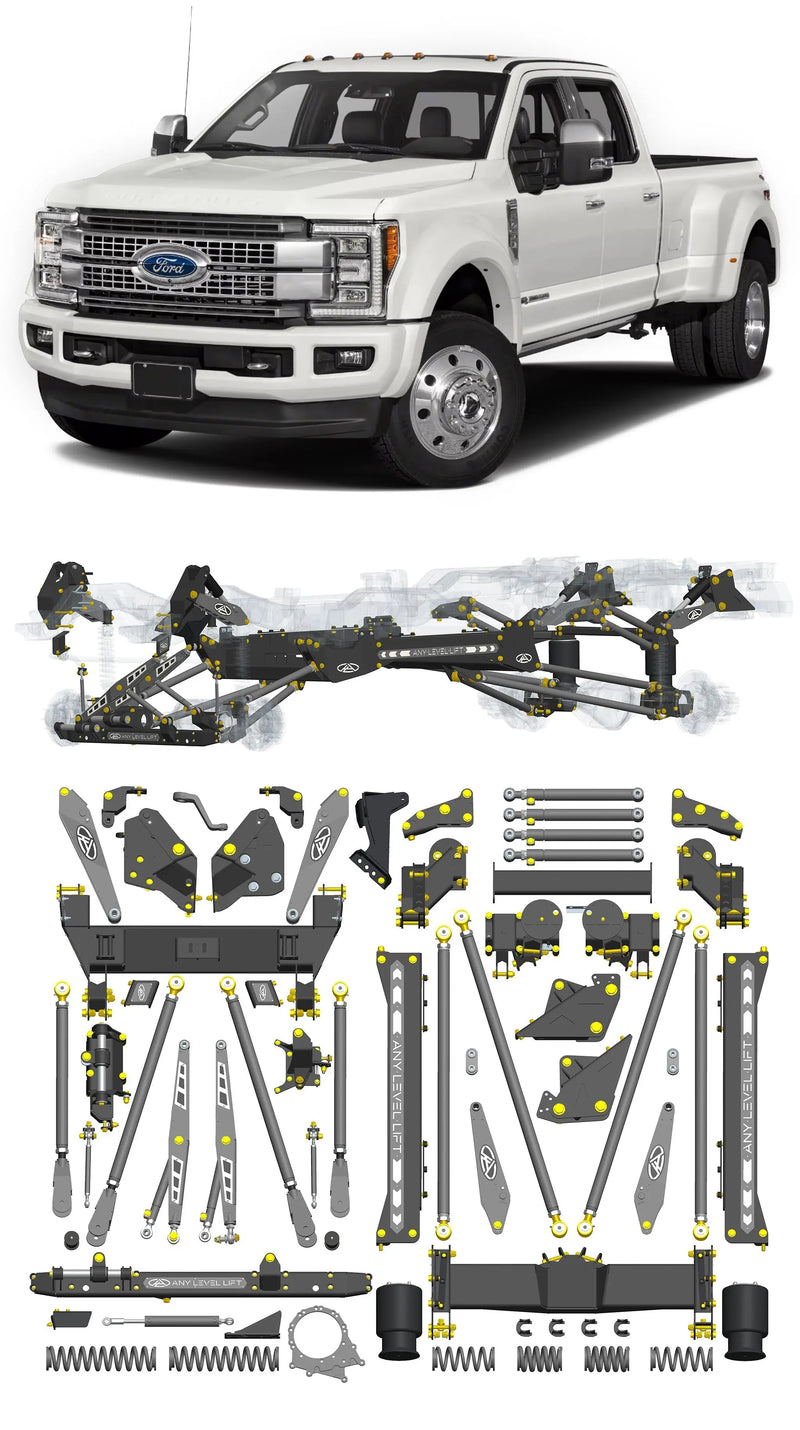Any Level Lift - Base System, 4"-17": F-450 Dual Rear Wheel (2017-2018) Any Level Lift