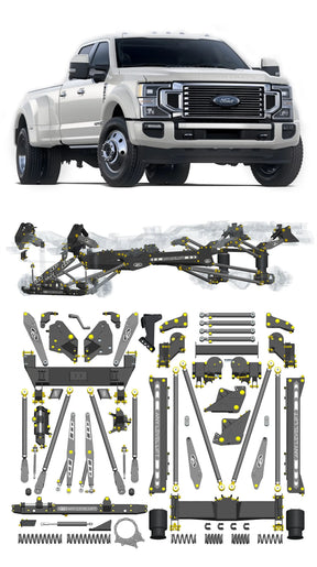 Any Level Lift - Base System, 4"-17": F-450 Dual Rear Wheel (2019-2022) Any Level Lift