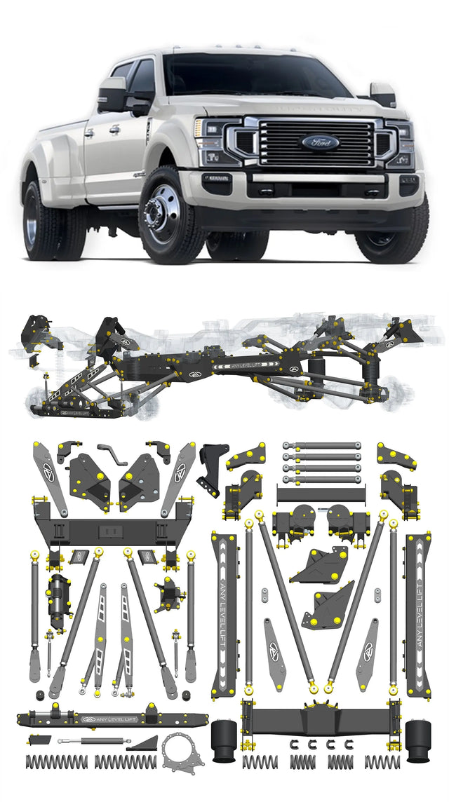Any Level Lift - Base System, 4"-17": F-450 Dual Rear Wheel (2019-2022) Any Level Lift