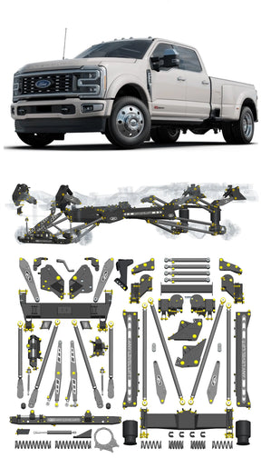 Any Level Lift - Base System, 4"-17": F-450 Dual Rear Wheel (2023+) Any Level Lift