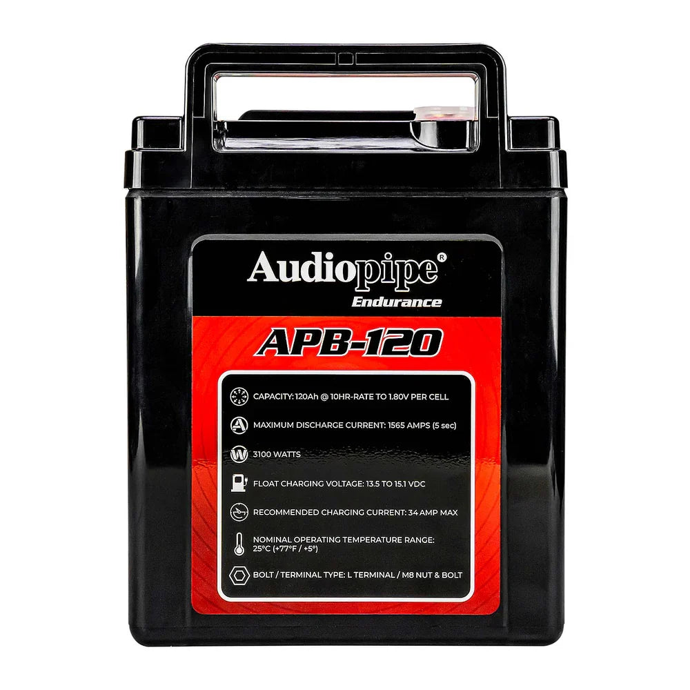 Audiopipe APB-120 Deep Cycle 120AH 12V  Power Cell Battery Audiopipe