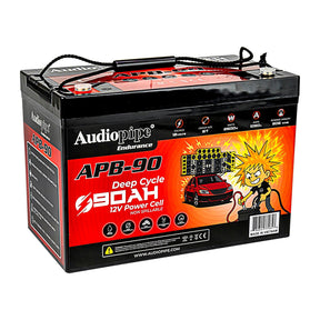 Deep Cycle 90AH 12V Power Cell (APB-90) Audiopipe