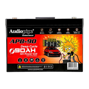 Audiopipe APB-90 Deep Cycle 90AH 12V Power Cell Battery Audiopipe