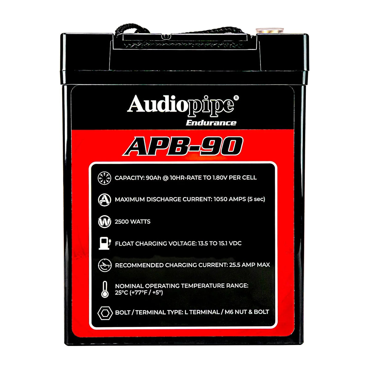 Audiopipe APB-90 Deep Cycle 90AH 12V Power Cell Battery Audiopipe