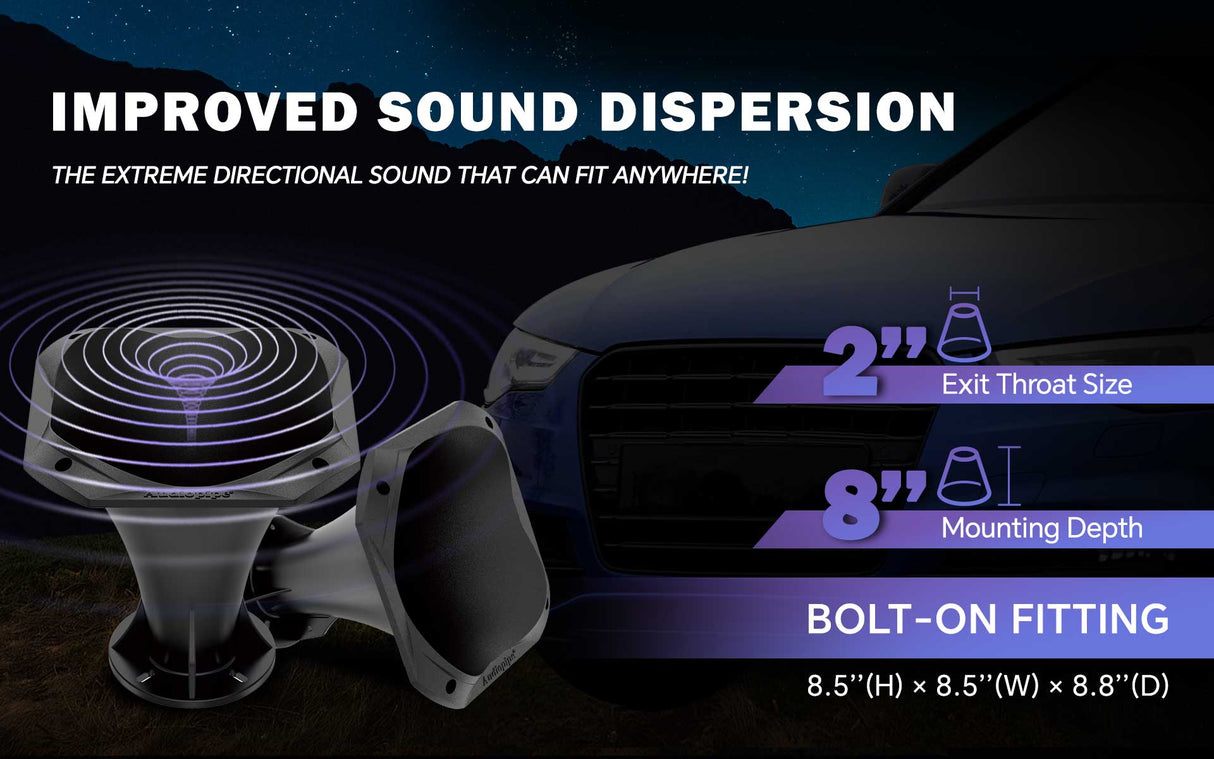 High Frequency Horn (APH-8580BO-H), Sold individually Audiopipe