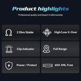 APHT-1000.4D-H2 Full Range Class D Transistor Amplifier Audiopipe