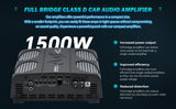 1500 Watts Full Range Class D Mosfet Amplifier (APHF-1500D-H1) Audiopipe