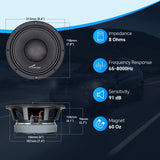 8" Mid-Low Frequency Loudspeaker (APLMB-8), Sold individually Audiopipe