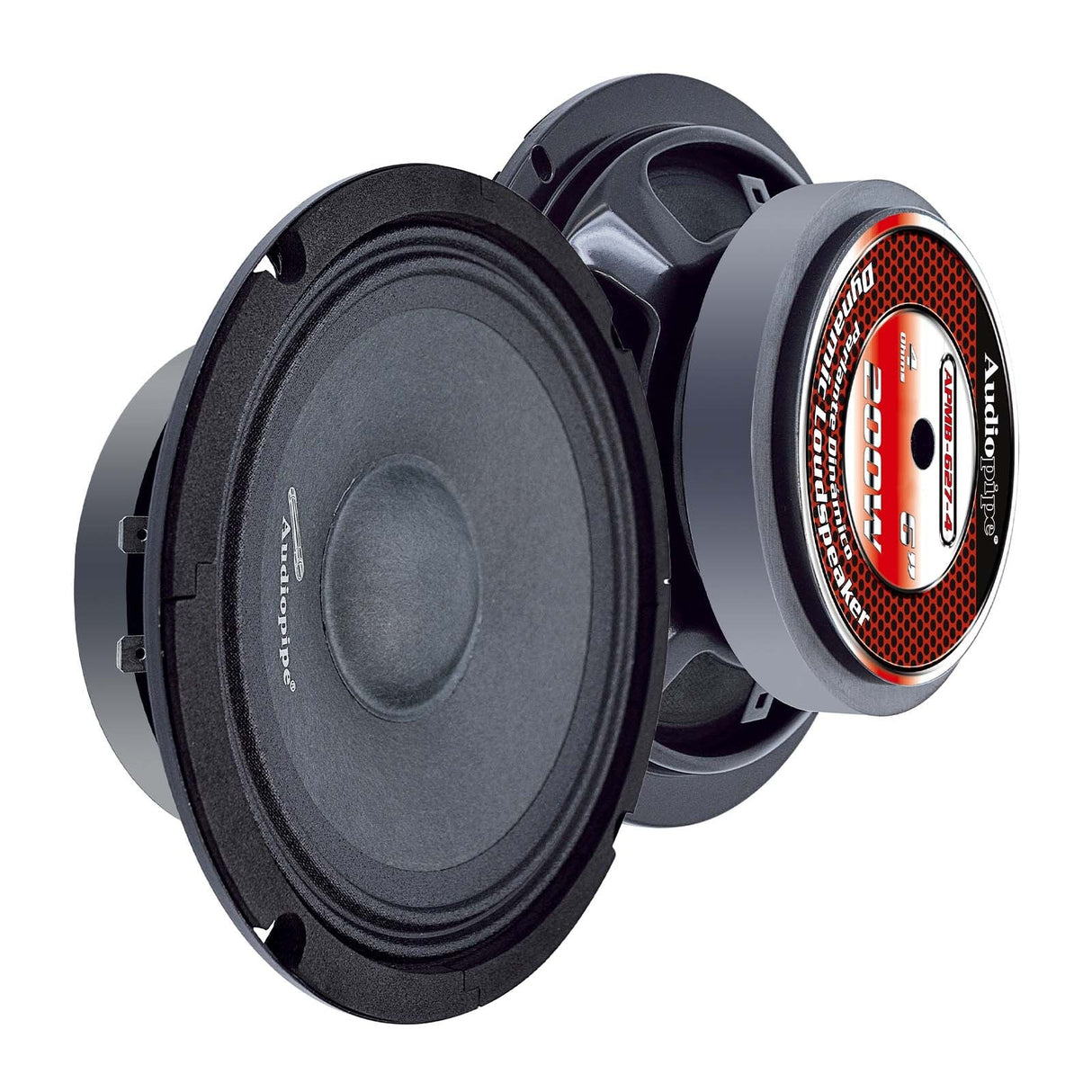 6" Mid-Range Frequency Loudspeaker (APMB-627-4), Sold in pairs Audiopipe
