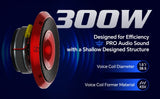 6.5" Compression Horn Mid-Range Loudspeaker (APMB-628GH-RED), Sold individually Audiopipe