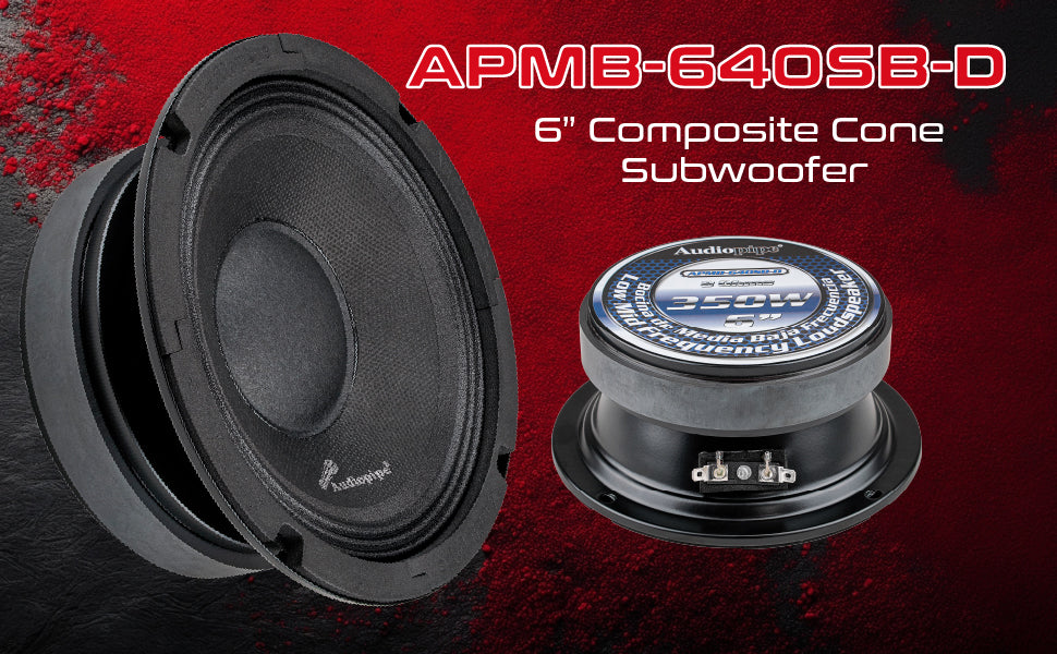6” Low Mid Frequency Loudspeaker (APMB-640SB-D), Sold individually Audiopipe