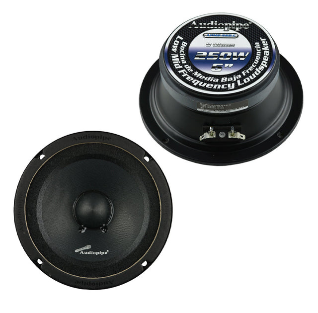 6” Low Mid Frequency Loudspeaker (APMB-6SB-C), Sold in pairs Audiopipe