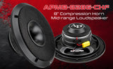 8" Compression Horn Mid-range Loudspeaker (APMB-828G-CHF), Sold individually Audiopipe
