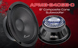 8” Low Mid Frequency Loudspeaker (APMB-840SB-D), Sold individually Audiopipe